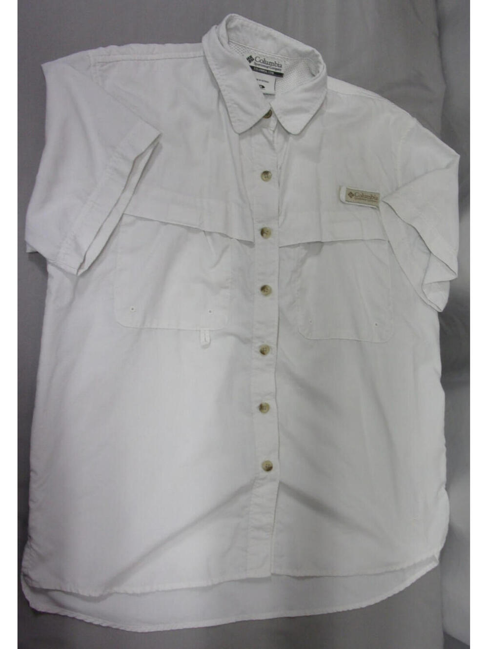 COLUMBIA SPORTSWEAR COMPANY BUTTON UP FISHING WHITE SHIRT WOMENS SMALL